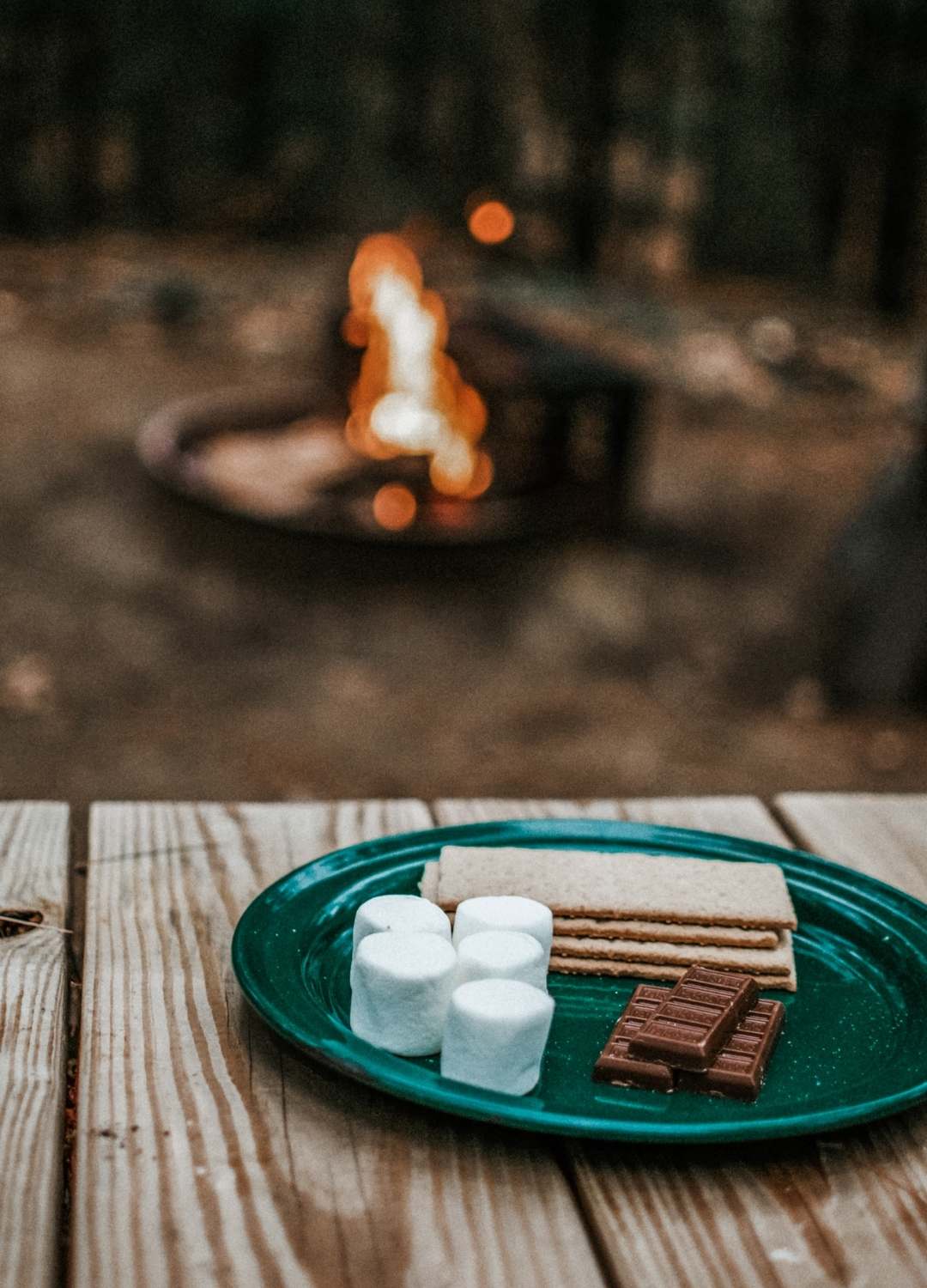 Campfire and smores